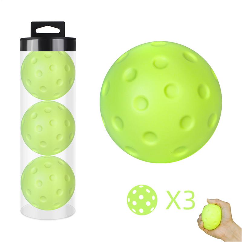 Silent Pickleball Balls 3X Silent Pickleballs for Practice 74mm Quite Warm Up Pickleball Drills Soft Hollow Pickle Ball for Home