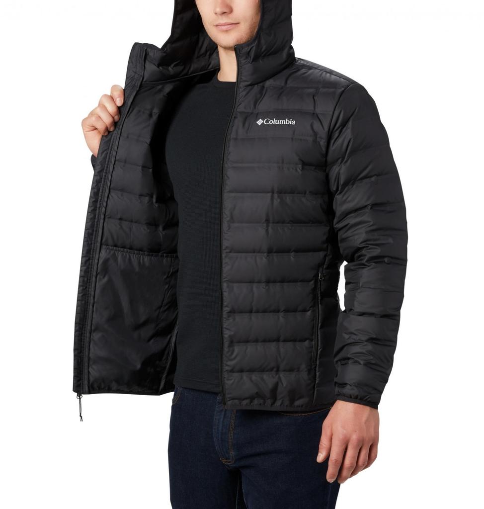 Jacke Columbia Herren Lake 22 Daunen Kapuze schwarz