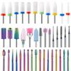 30Pcs Nail Drill Bits Ceramic Diamond Cuticle Efile Carbide Remover for Home Salon Acrylic Gel Nail Manicure Pedicure Tools