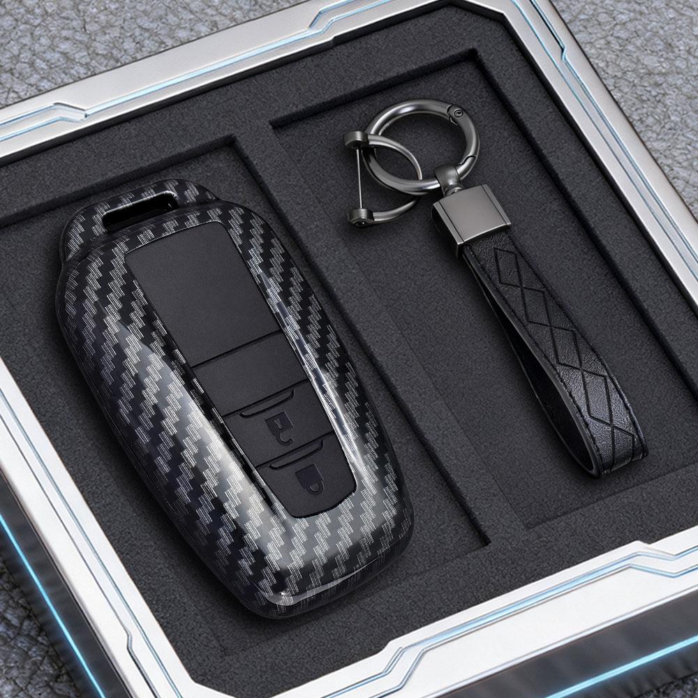 Car Key Case Cover Shell Fob For Toyota Chr Camry Corolla Rav4 Highlander C-Hr Prius Land Cruiser Prado Keychain Accessories