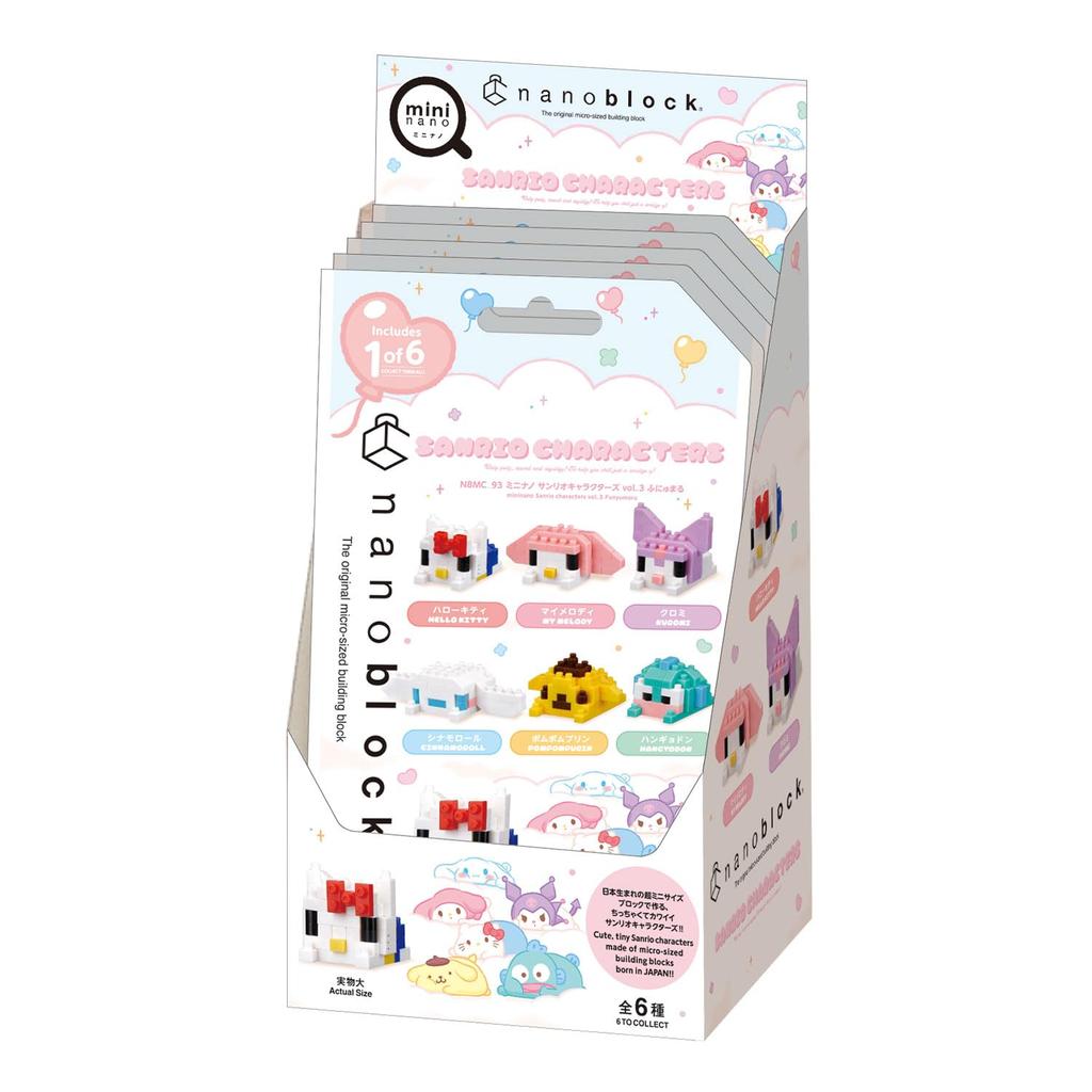 Kawada Nanoblock Mini Nano Sanrio Characters 3 Funyumaru 1 BOX 6 6 Types In Total Vol. (BOX) NBMC_93S = Pieces,