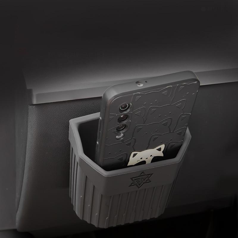 Car Storage Box Sticky Vehicles Silent Storage Organizer For Tesla Model 3 Y Auto Eyeglasses Coins Power Banks Cases