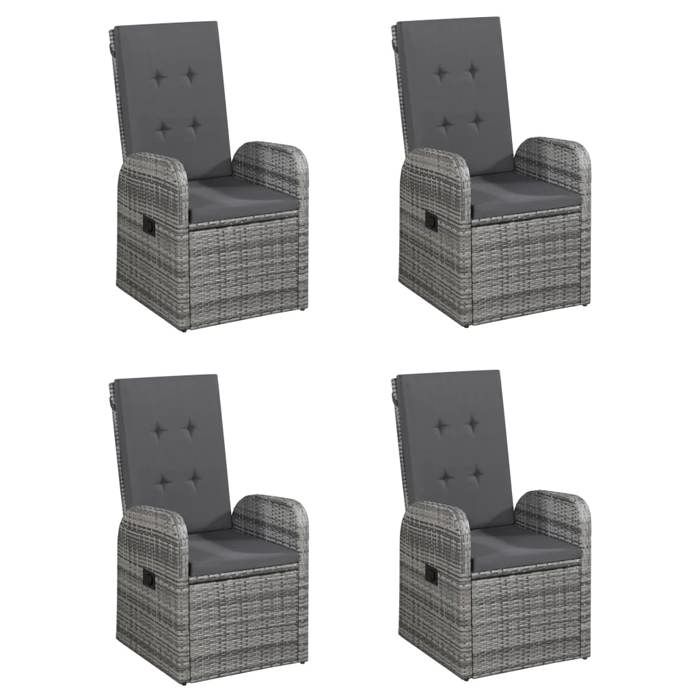 Maison Exclusive - Ensemble à manger de jardin 5 pcs Gris