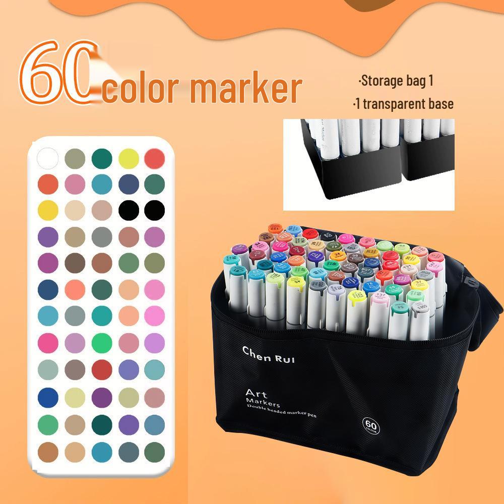 48-Color Anime Marker Set: Fade-Resistant Layerable Watercolor Brush Pens