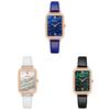 Fashion Ladies Square Quartz Watch With Leather Strap For Casual Wear And Gifts