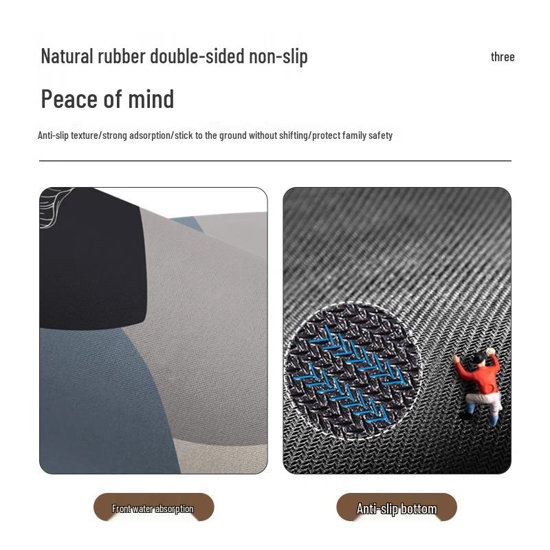 American Style Semicircle Quick-Dry Diatomaceous Earth Non-Slip Bathroom Floor Mat