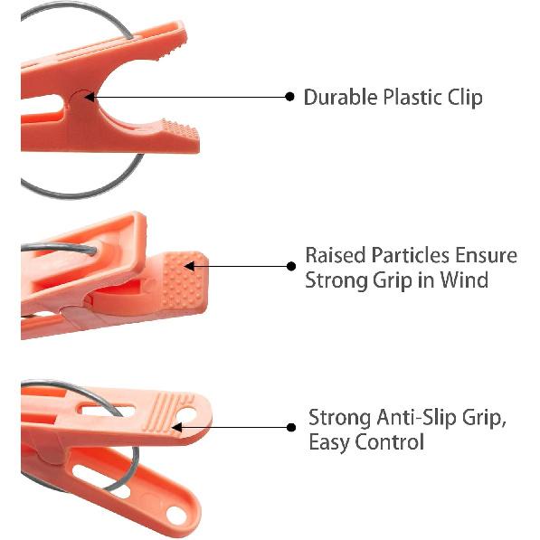 Plastic Clothes P Heavy Duty Outdoor,Colored Clothes P with Mesh Clothespin Bag,50-Pack and Bag Heavy Duty for Laundry Clips