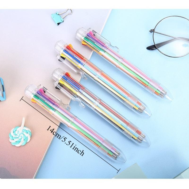 1Pc Color Ballpoint Pen Multicolor Stationery School Office 0.5mm Gel Pen Supplies Teacher Nurse Creativ To School Gifts During The Back To