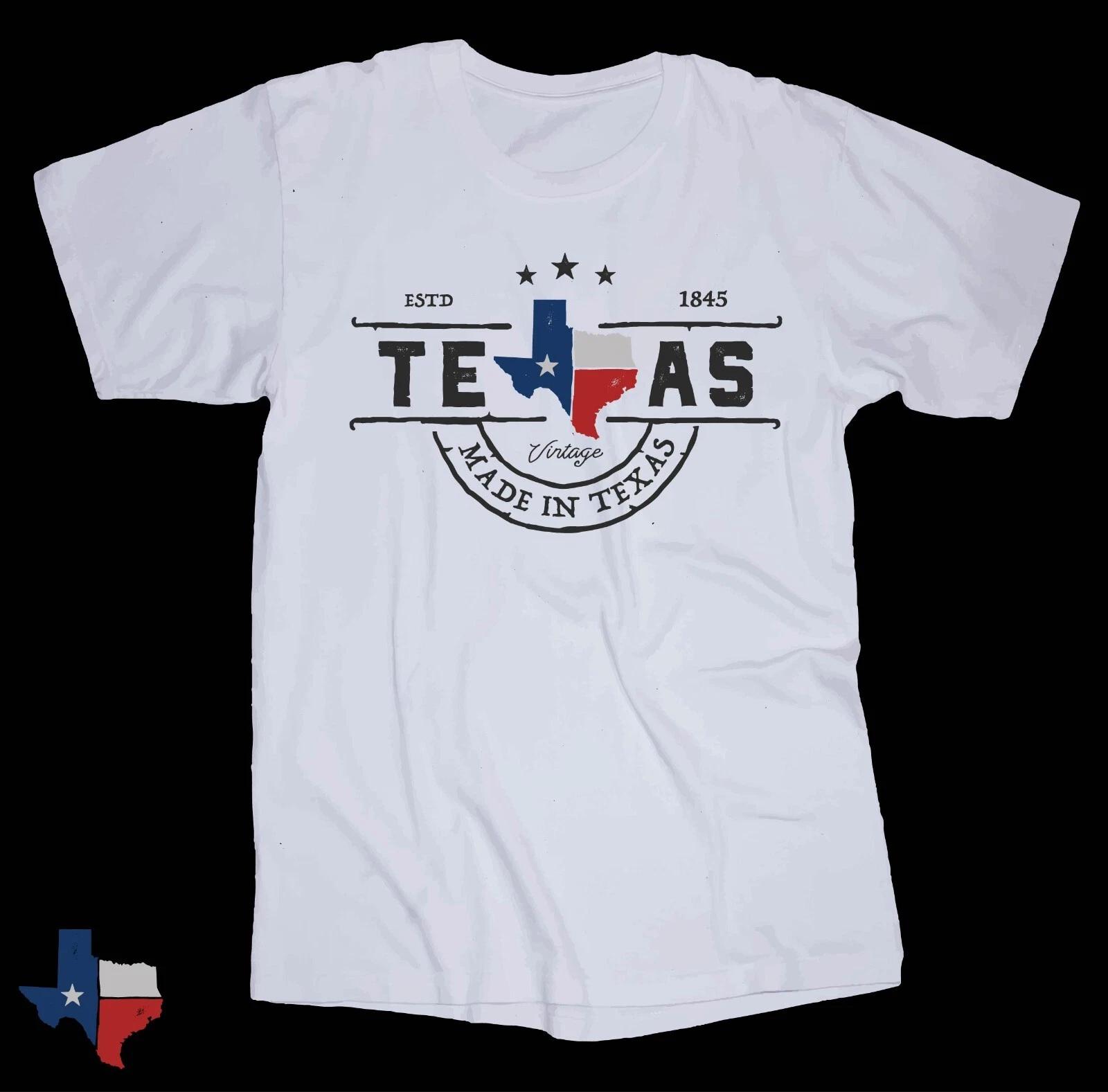 Made in Texas white T-shirt Houston Dallas Austin Country City Texas State Rodeo M