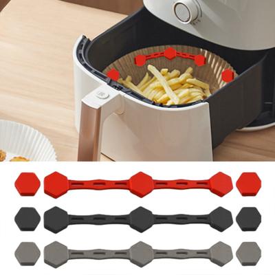 Silikonová spona do horkovzdušné fritézy pro upevnění pergamenového papíru, tepelně odolné vložky, klipy, magnetický držák vložky do horkovzdušné fritézy, zabraňuje spálení, pečení v kuchyni