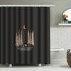 Camping Forest Night Landscape Shower Curtain Woodland Nature Trees Tent Backdrop Bathroom Decor Rustic Home Decor Outdoor Adven