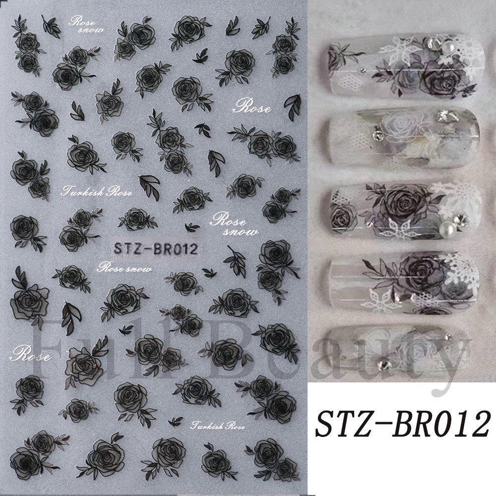 Nail Art Stickers, Valentine'S Day French Thorn Line Patches, Love Thin And Tough Nail Stickers