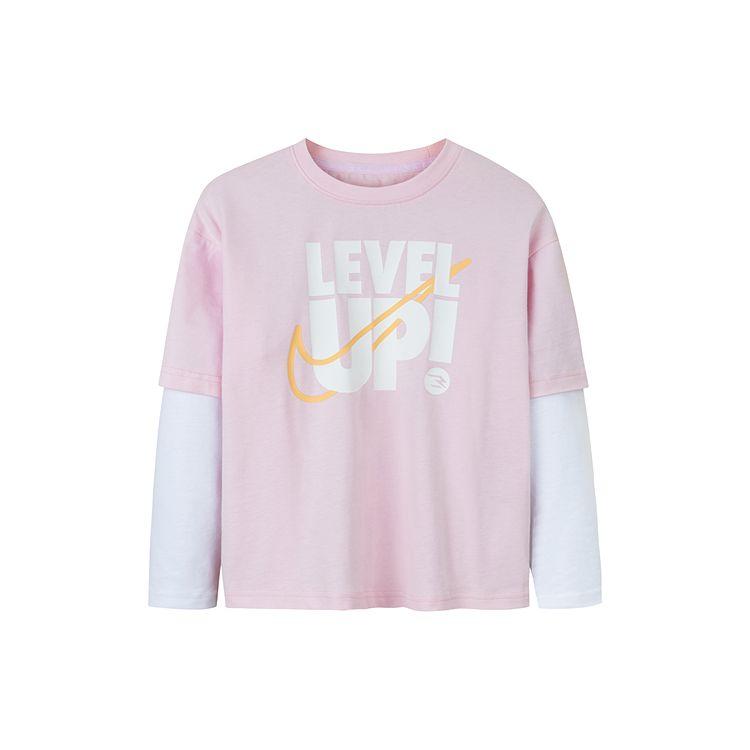 Nike Casual Sports Suit Comfortable Soft Simple Elegant Kids Suit Cherry-Blossom-Pink N32432267GS-005