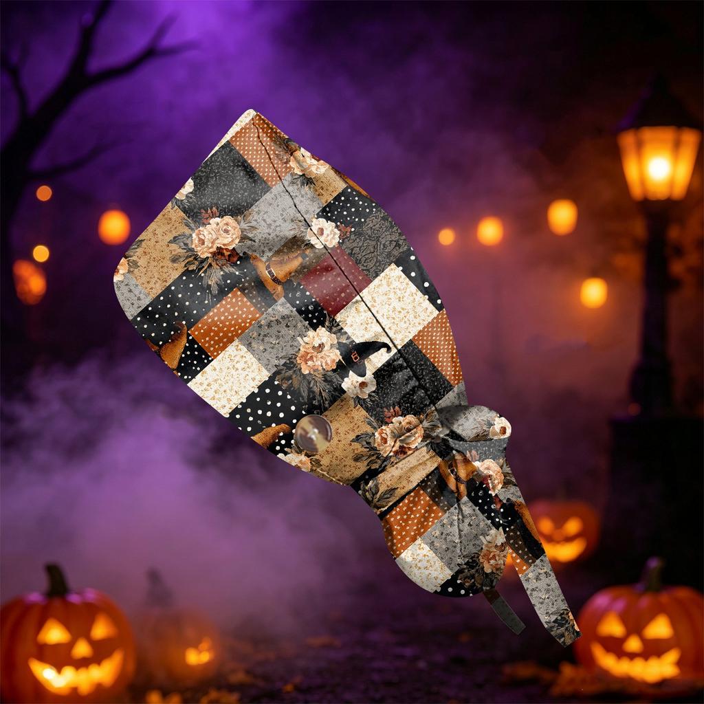 Women's Halloween Printed Ponytail for Work Shower Hair Wrap