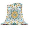Flannel Luxury Throw Blanket Bohemian Mandala Floral Galaxy Geometric Art Print Lightweight Warm Soft Cozy for Couch Sofa Bed