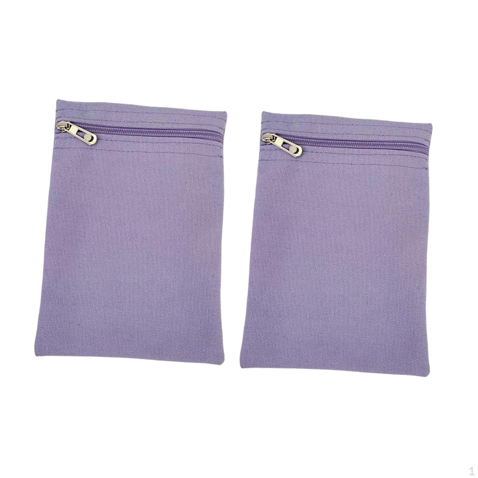 

2 Coat Inside Pockets - Invisible Security Inner for Sewing in with Zipper Canvas Lining фиолетовый