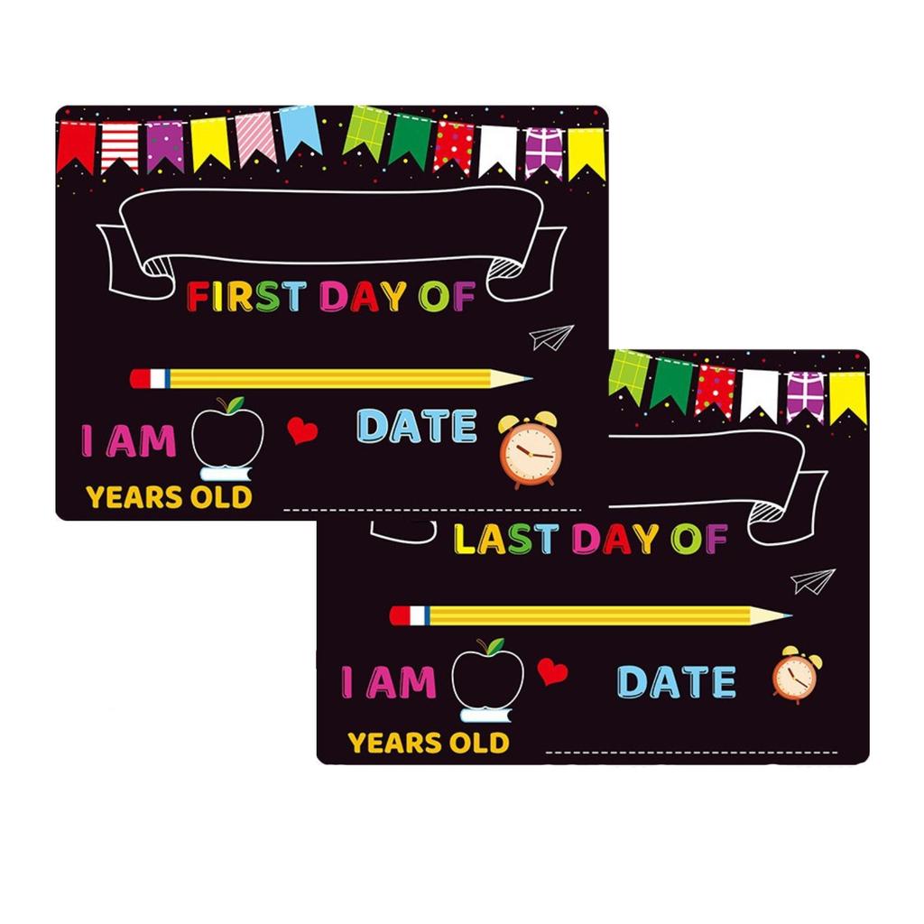 First Day Of School Diy Small Blackboard Back To School Day Double-Sided Message Board Photo Decoration Hanging Sign