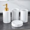Ceramic Bath Accessories Set For Home Use, AntiSlip Toothbrush Cup Holder With Easy To Clean Glazed Finishes