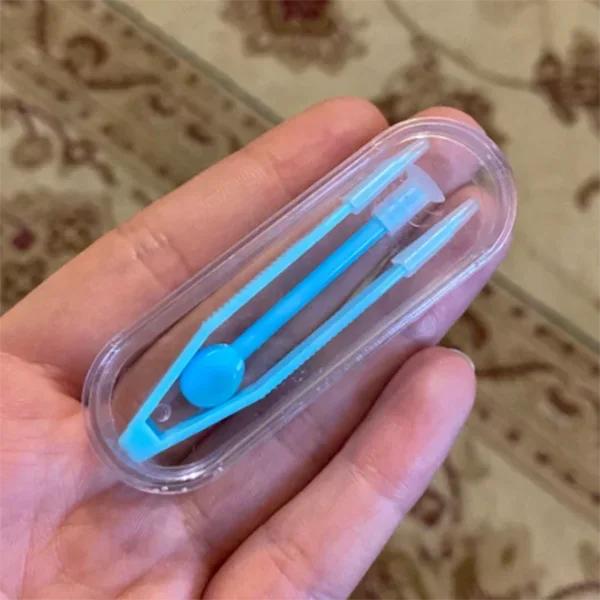 1 Set Color Contact Lens Case Box Tweezers and Suction Stick for Eyes Care Tool Contact Lenses Inserter Tools Contacts Case