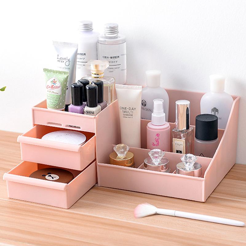 Household Large Plastic Drawer Cosmetic Storage Box Desktop Dresser Lipstick Skin Care Product Finishing Rack