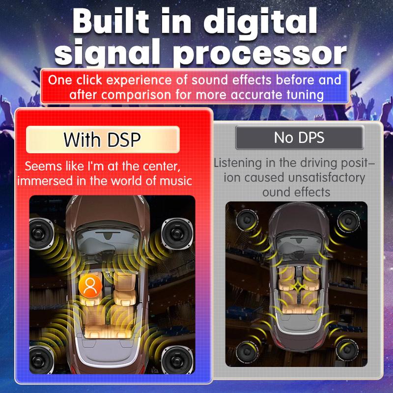 Android-Navigation 4*50W Autoradio DSP-Verstärker Verlustfreie modifizierte Lautsprecher Android Universal Wired Car Sound Upgrade Audiosignalprozessor