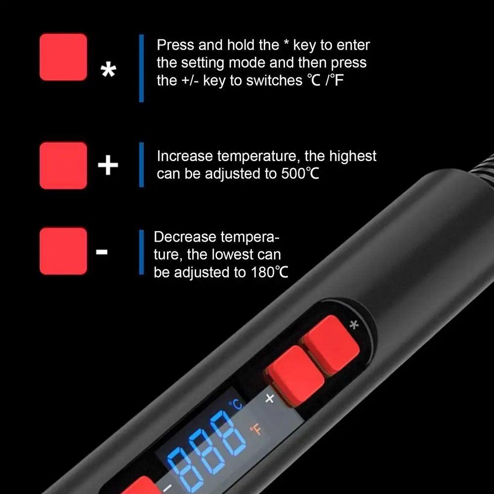 90W Soldering Iron Kit LCD Digital Soldering Repair Tools Welding Heating Pen  Electronic Component