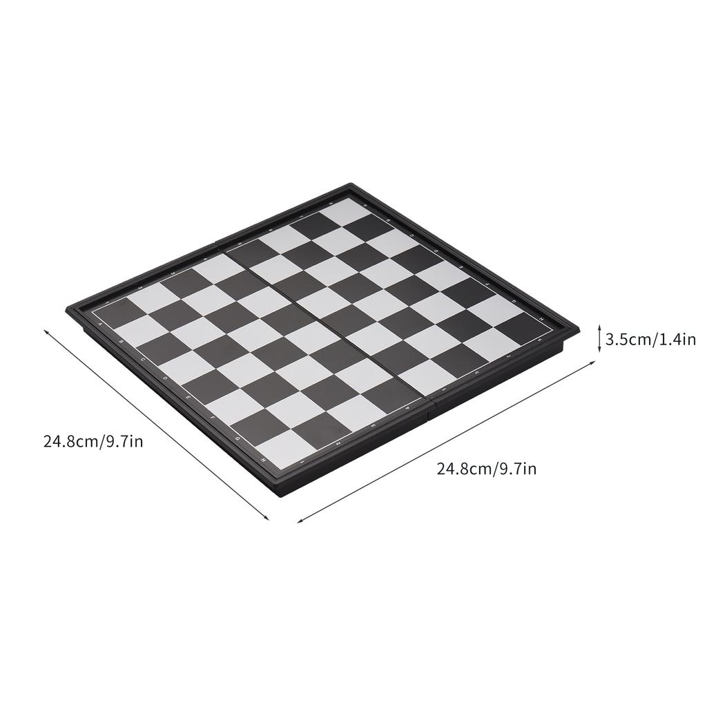 Travel Chessboard Game Portable International Chess Set Magnetic Foldable Board Entertainment Educational Gift for Children Students Adults Family Hom