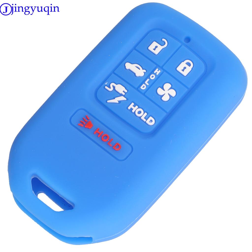 Jingyuqin 6B Remote Car Key Silicone Cover Case for Honda Civic Accord Pilot CRV 2015 2016 2017 2018 Holder Styling