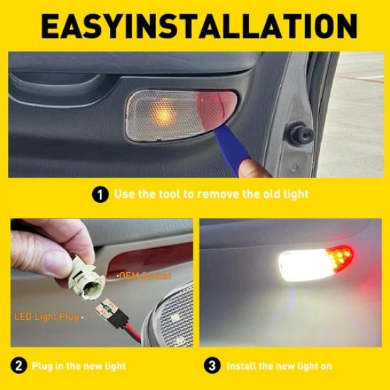 2X Inner Door Panel LED Courtesy Lights For Ford 1997-2003 F-150 1997-1999 F-250