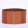 Elastic Belt Women'S Zipper Design Waist Skirt Waist Slim Fit Elastic Wide Waist Seal