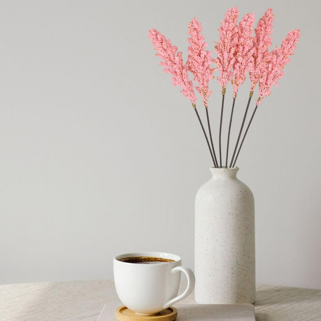 Vanilla Mini Foam Berry Spike Bouquets for Home Decoration (6PCS)