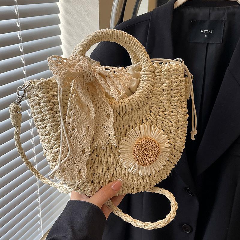 

Популярные плетеные сумки ручной работы для женщин Новый стиль Ins Универсальные сумки кроссбоди для женщин Ins Сумки на одно плечо для женщин