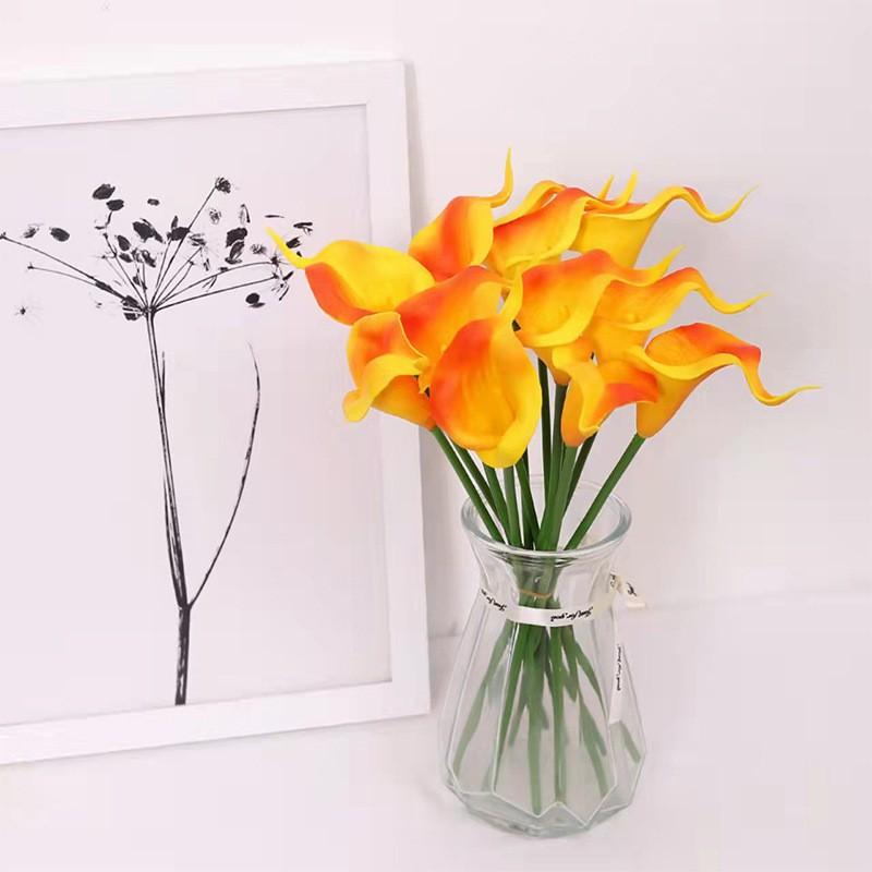 

5 шт. Білий букет штучних квітів Калла Лілія Штучні квіти для декору дому, кімнати, весільної прикраси, ваза, орнамент 5PCS