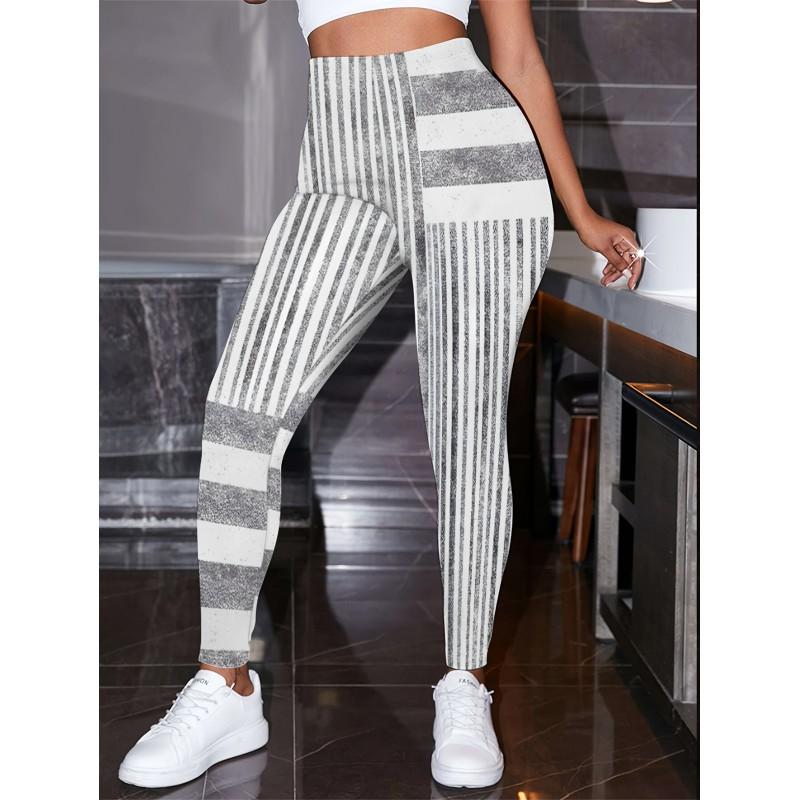 2026 Womens High-Waist Printed Yoga Leggings Casual Slim Fit Activewear Pants