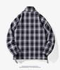 Men's Casual Double-Sided Plaid Patchwork Jacket - Stand Collar, Versatile Spring/Autumn Outerwear in American and Japanese Style