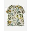 Women'S Vintage Floral Print Short Sleeve T-Shirt - Soft Breathable Fabric, Relaxed Fit Round Neck Casual Top