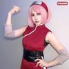 HOLOUN Costume Cosplay Anime Haruno Sakura Haut Short Pochette Halloween Cadeau de Noël Convention Cos