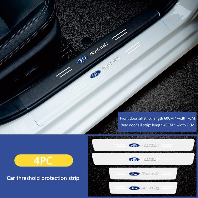Car Door Sill Transparent Threshold Trunk Bumper Stickers Protector Strips For Ford Focus Mondeo Kuga Fiesta MK7 Escort Explore