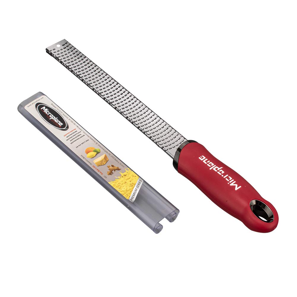 [Microplane] Microplane Premium Classic Series Zester Grater 46120 Red Premium Classic Series Zester Grater Red Kitchen