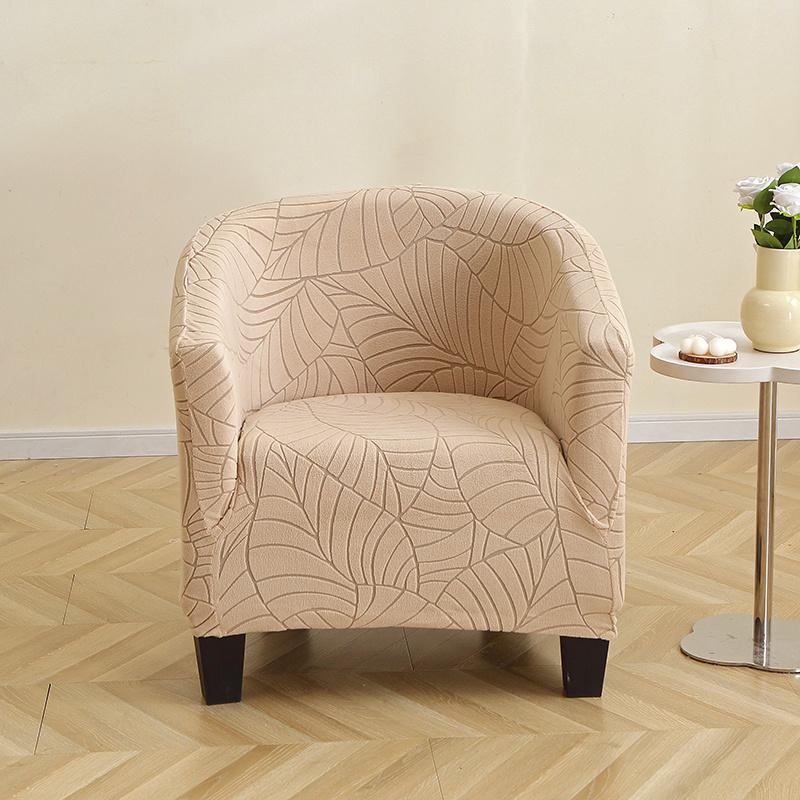 Elastischer Jacquard Ohrensesselbezug Einfarbig Club Sessel Überwurf Hülle Einzelsofabezug für Wohnzimmer Bartheke Bankett