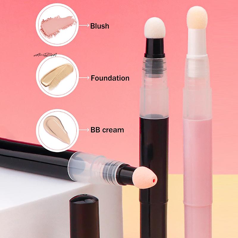3ml Twist Pen Empty Tube with Sponge Tip Cosmetic Container Lip Gloss Foundation Concealer Dispenser Refill for Beauty Products
