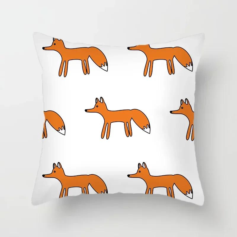

Cute Cartoon Dinosaur Alpaca Fox Print Pattern Cushion Cover Home Living Room Sofa Decorative Pillow 66x66cm