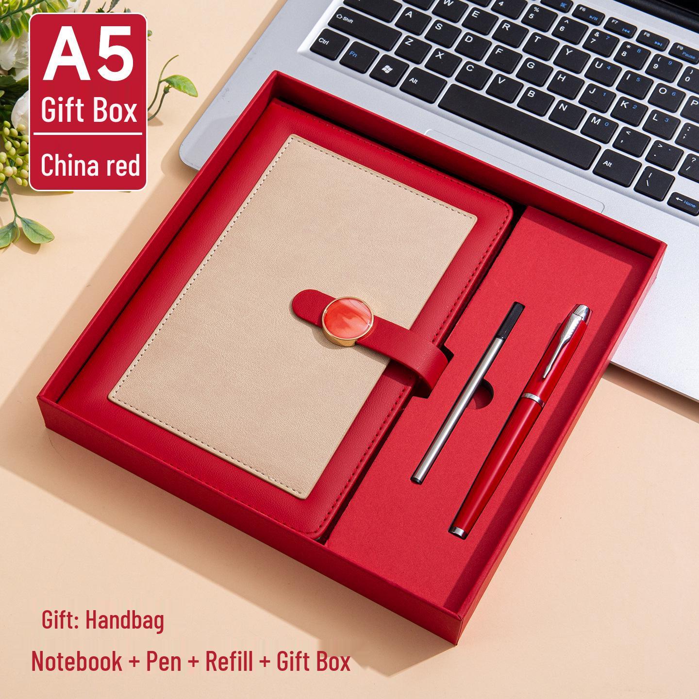 Customizable Logo Business Gift Set: High-End Notebook & Laptop Holiday Souvenir