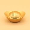 1Pcs Durable Chinese Style Brass Ingot Solid Retro Feng Shui Ornament Gold Yuanbao Housewarming Gift