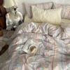 French Style Retro Printed Bedding Rural Style Duvet Cover Solid Color Dust-proof and Easy To Clean Mattress Protective Covers Envelope Pillowcase