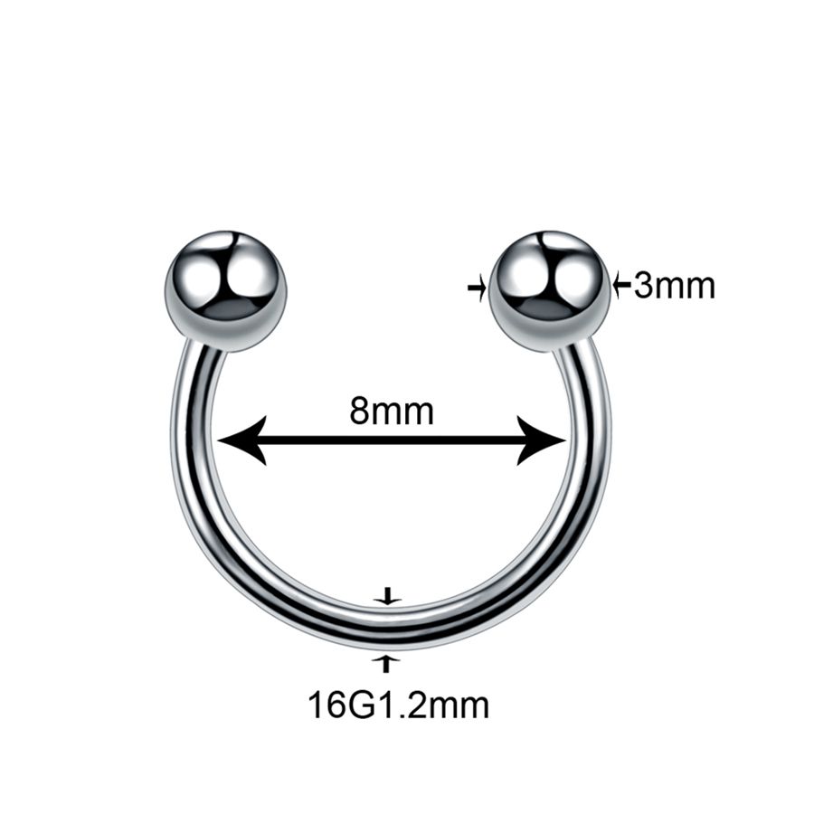 1PC G23 Titanium Nose Rings Lip Eyebrow Piercings Ear Septum Helix Cartilage Piercing Labret Nariz Septum Piercings Body Jewelry