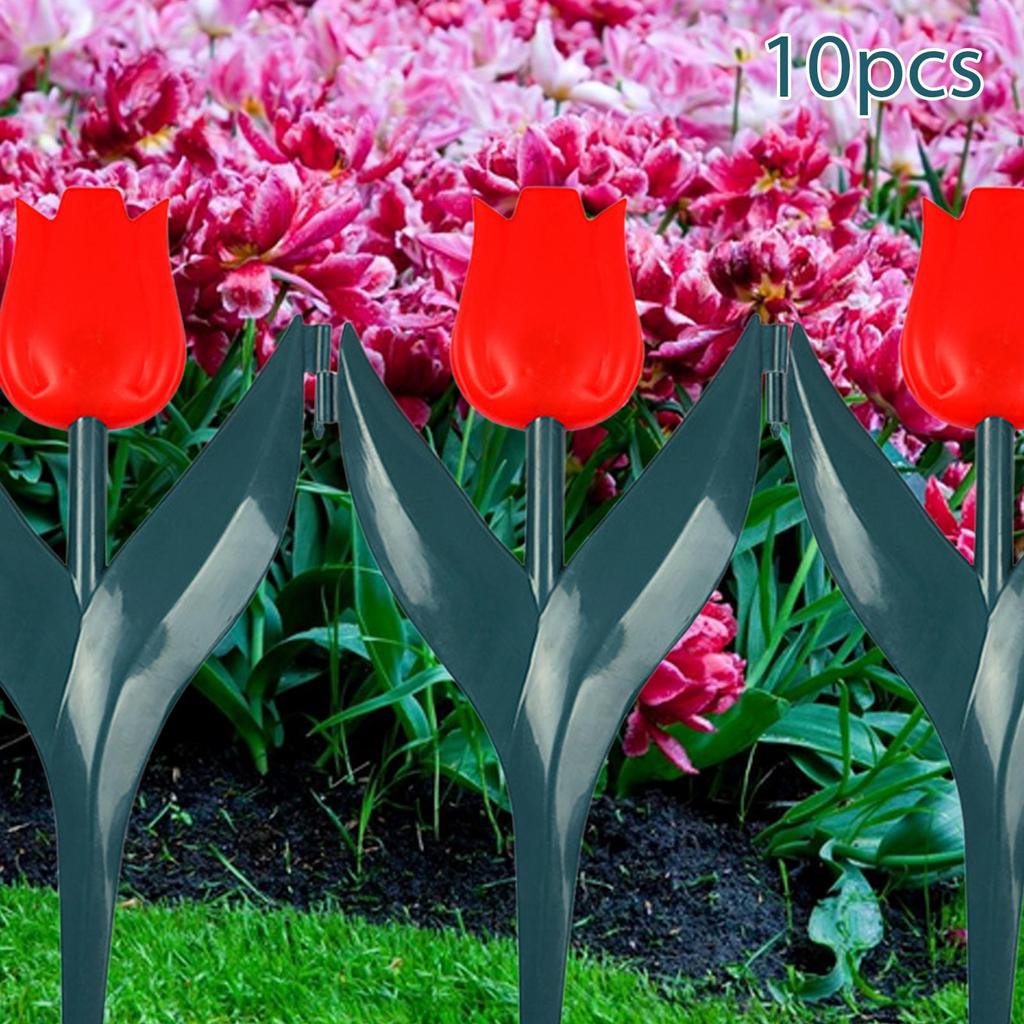 10 ks Obrubník pro tulipánovou zahradu Obrubník pro květinový záhon Dekorativní plot Zahradní oplocení Okraj pro venkovní příjezdovou cestu Chodník Zahradní dekorace