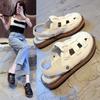 Baotou Sandals Women's New 2025 Summer Wear Hole Shoes Two Wear Platform Half Slippers Beach Roman Shoes