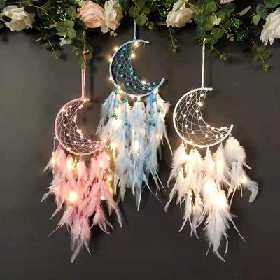 Acchiappasogni Luna Macramè Materiali Accessori Artigianato Accessorio per Fai da Te Casa Soggiorno Decorazione da Parete