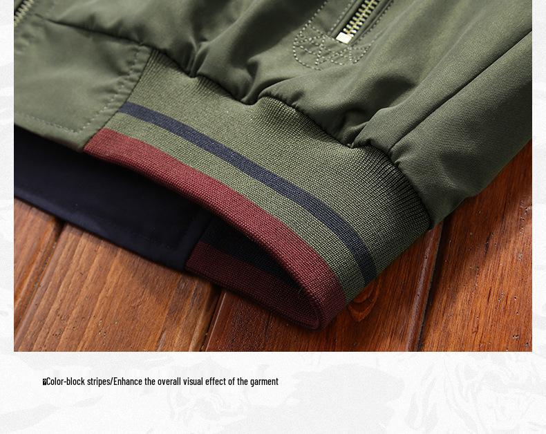 Men's Double-Sided Stand-Up Collar Jacket - Spring/Autumn Trendy Casual Wear